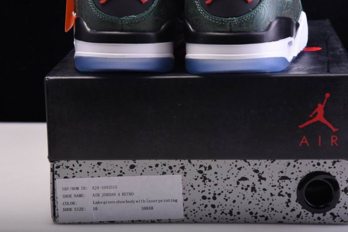 air jordan 4 retro laker green aj4-1043515