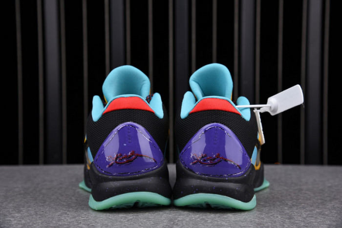 zoom kobe 5 x lakers black/de sol-varsity purple 386430-071
