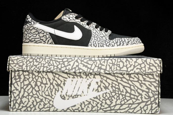 jordan 1 retro low og black cement - cz0790-001
