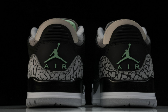 air jordan 3 "black/green glow" ct8532-031