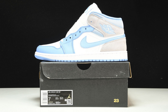 jordan 1 mid university blue grey - dx9276-100