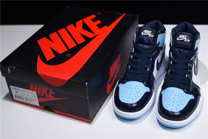 air jordan 1 unc blue chill patent leather cd0461-401