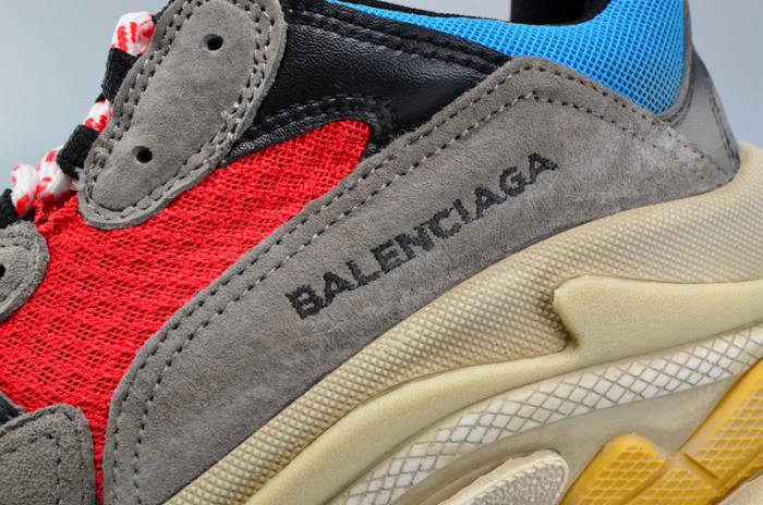 bl triple s trainer red/ blue/ yellof 490673-w06e3-4365