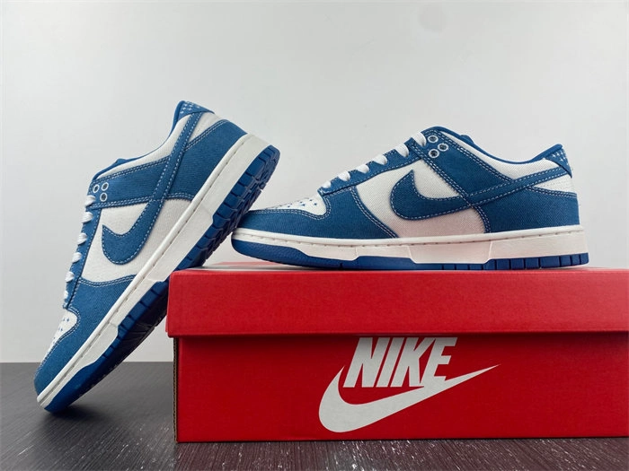Stretchable Nike Dunk Low Industrial Blue Sashiko DV0834 4647